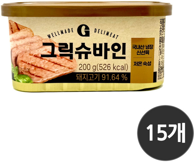 SPC삼립 그릭슈바인 캔햄 200g x 15개