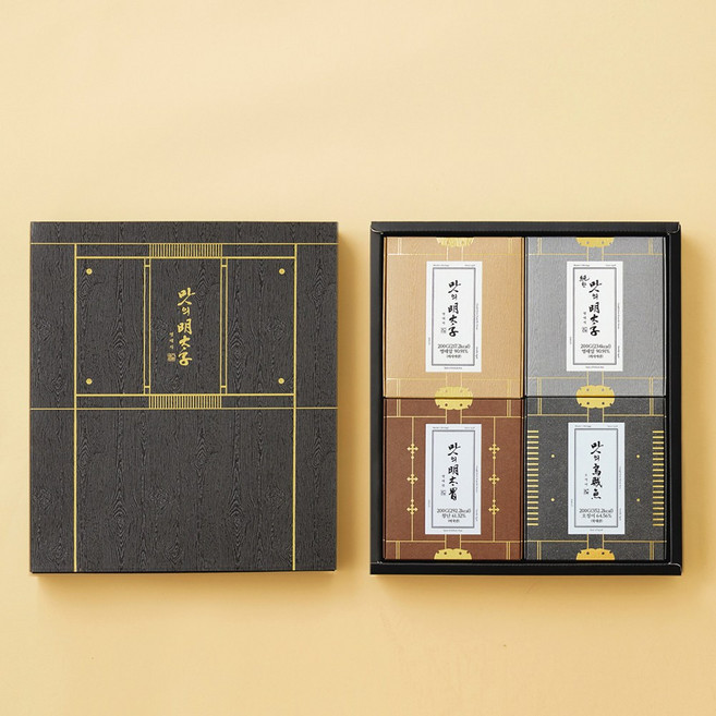 [맛의명태자] 시그니처 명란 혼합세트 B호 (명란젓 200g 순한 명란젓200g 창난젓 200g 오징어젓 200g), 1개