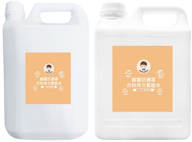 BUBUBOSS 寶寶防護罩 衣物用次氯酸水 超值組 輕巧補充瓶 + 超值補充瓶, 6L, 1組