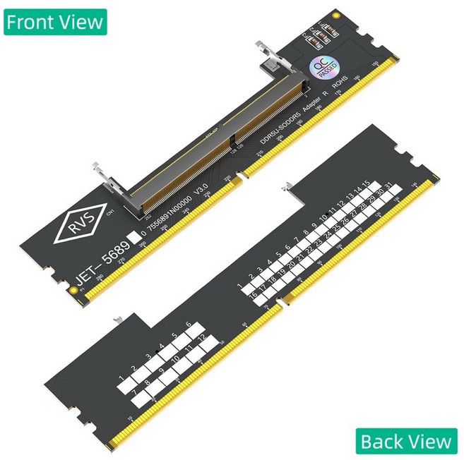 RVS JET-5689 DDR5 轉接卡 288P 1.1V, 1個, 黑板