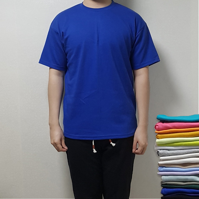 10수 특양면 두꺼운 반팔 티셔츠 빅사이즈 오버핏