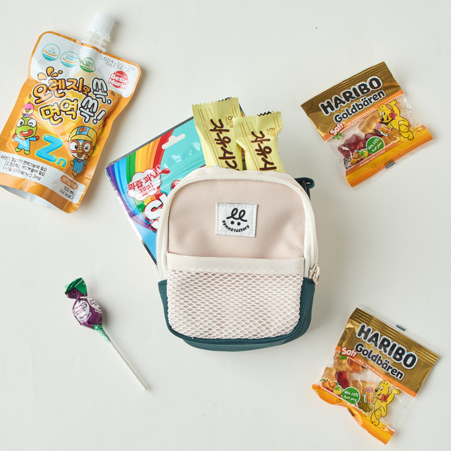 히히 미니 보냉 파우치 이유식 항균 방수 보온 보냉 가방 어린이집 약 간식 쿨러백, 베이지