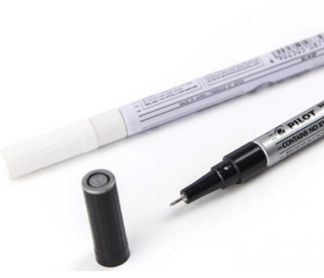 PILOT 百樂 SC-EF 極細油漆筆 (0.5mm) - 防水耐光 色彩鮮明 適用於多種材質, 銀, 1個
