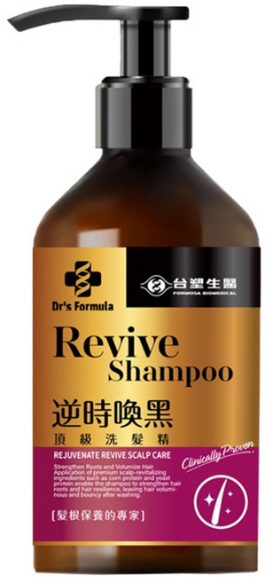 台塑生醫 Dr's Formula 逆時喚黑頂級洗髮精, 500g, 1瓶