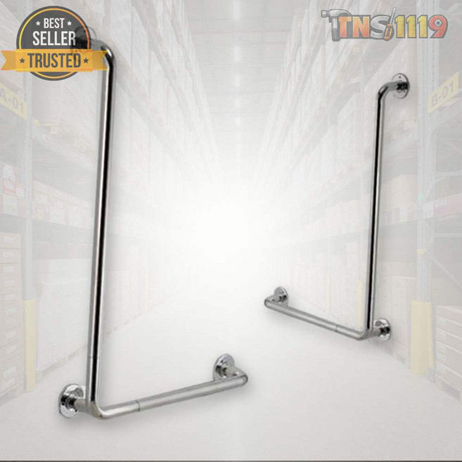 티엔에스 DS L형 욕실안전손잡이 600x900mm 좌우겸용 안전바 안전보조손잡이