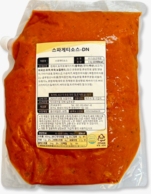 [피자다] 바로푸드 스파게티소스DN 3kg, 1개