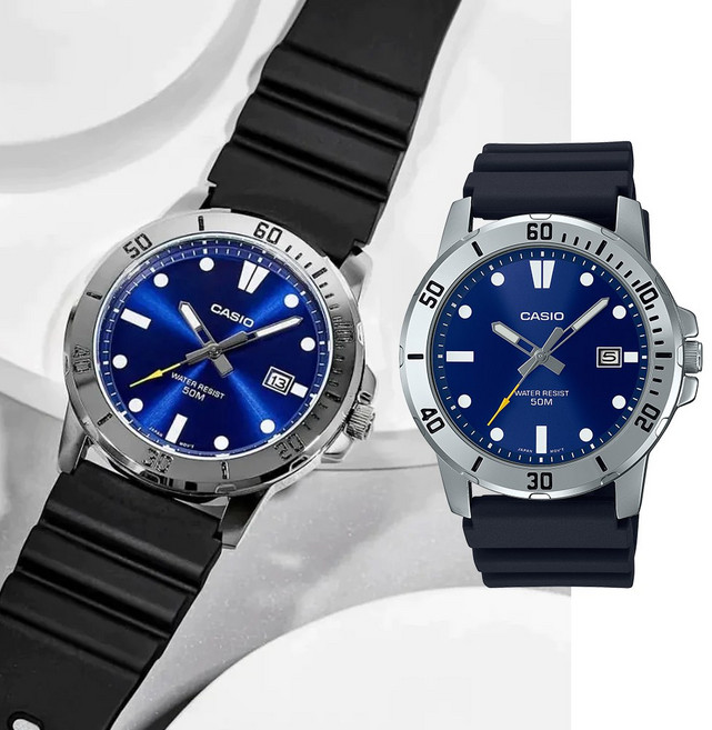 백화점AS가능 카시오 흑새치 다이버 시계 MTP-VD01