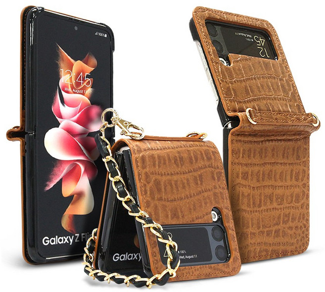 카투소 솔리드크로커 손목줄스트랩 30cm 소가죽케이스 갤럭시Z플립케이스 Z플립케이스 갤럭시Z플립케이스 전기종제작