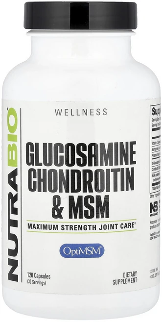 뉴트라바이오랩스 글루코사민 콘드로이틴 & MSM 캡슐 120정, 1병, 1개 - 쿠팡