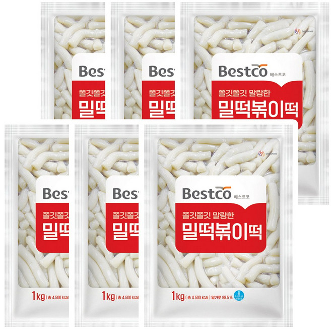 대상 베스트코 밀떡볶이떡, 6개, 1kg