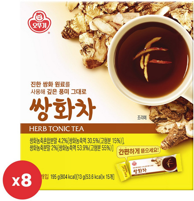 (무)쌍화차(오뚜기 195g)X8개(박스), 13g, 15개입, 8개