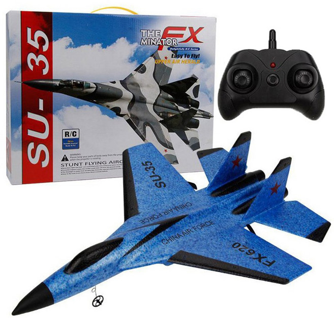 2 글라이더 무선 비행기 전투기 소년 4G SU 폼 를위한 제어 항공기 원격 35 RC, RX620 Blue