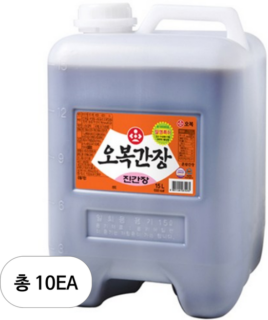 오복식품 진간장, 15L, 10개