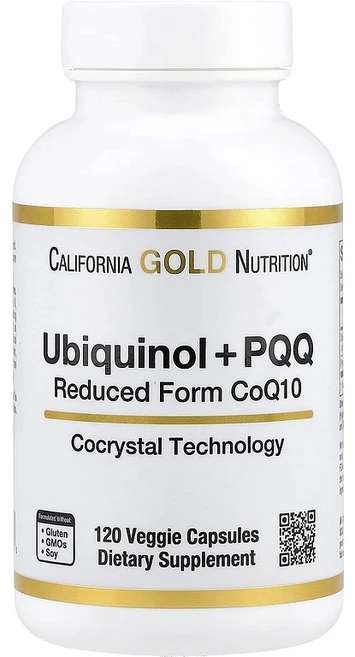 캘리포니아 골드 뉴트리션 유비퀴놀 CoQ10 PQQ 120베지캡슐, 1개, 120정 - 쿠팡