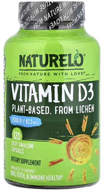 네츄렐로 비타민D3 62.5mcg(2 500IU) 삼키기 쉬운 120캡슐, 1개, 120정 - 쿠팡