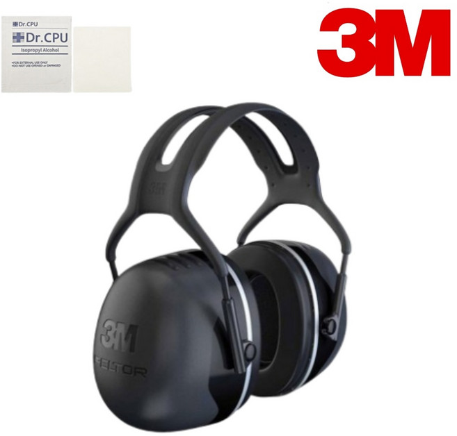 3M 헤드밴드형 귀덮개 X5A귀덮개+소독용 알콜솜 2매 청력보호구, 1개입, 1개