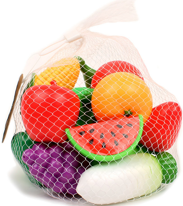 오즈토이 과일 야채 놀이 망 소꿉놀이, 혼합색상, 1세트