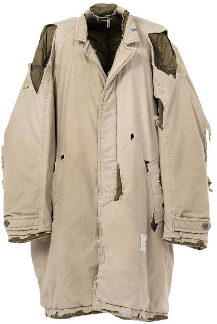 메종미하라야스히로 디스트레스드 발마칸 코트