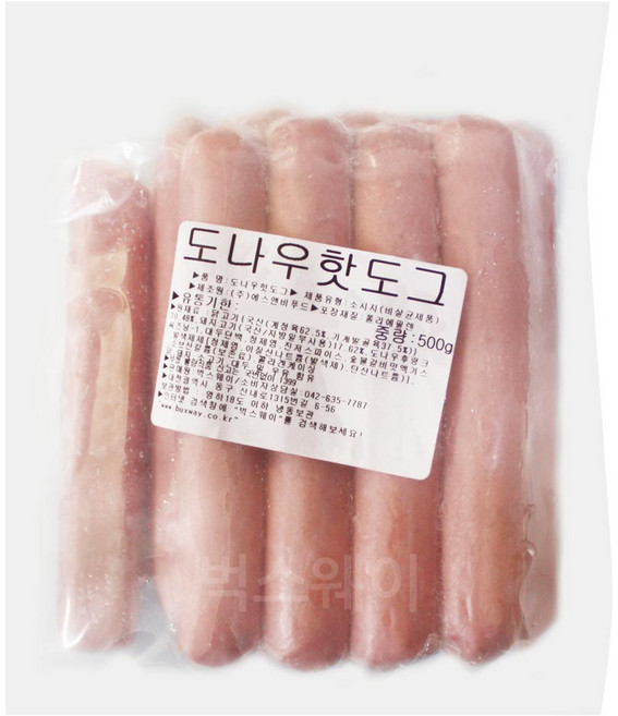 도나우 국내산 숯불갈비맛 소세지 500g 후랑크소시지, 1개