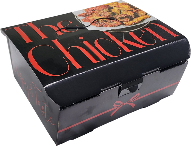 FC-4 더치킨 두마리 합지박스 100매 통닭 포장용기 배달 상자