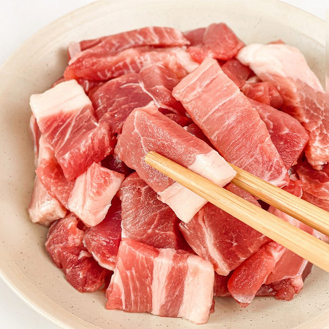 베스트밀 수입 목전지 돼지고기 김치찌개 찌개용 250g x 8팩 개별포장 총 2kg