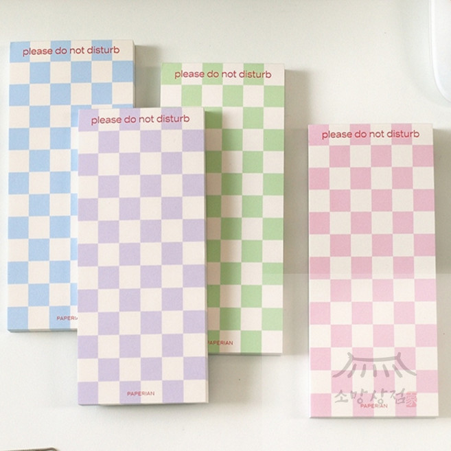 두낫디스터브-체커보드 메모패드, 1개, 01 핑크, 1개