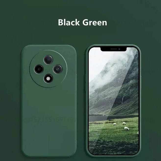 Xiaomi Poco C75 커버 Funda Coque 용 케이스 기존 액체 실리콘 소프트 TPU 전화 범퍼, 01 For Poco C75, 06 BlackGreen