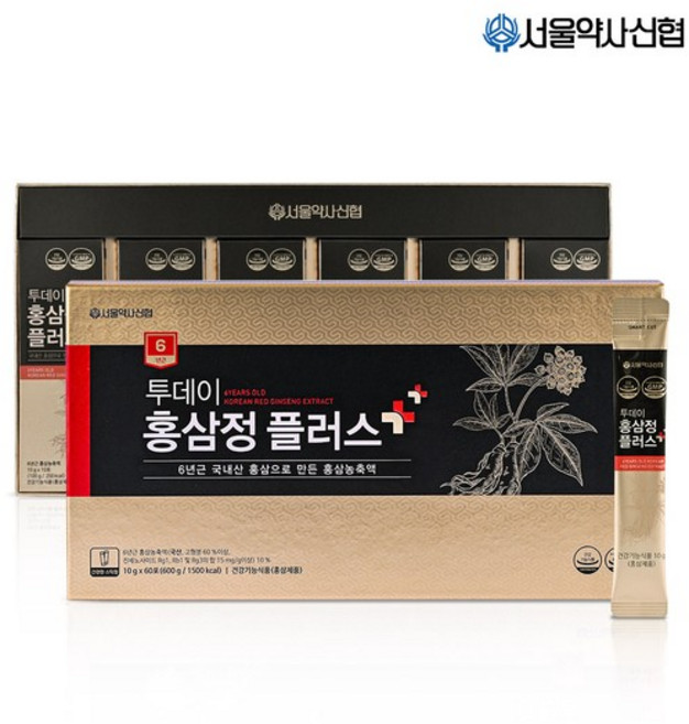 [CJ단독] 6년근 투데이 홍삼정 플러스 60포 (쇼핑백 포함), 1개