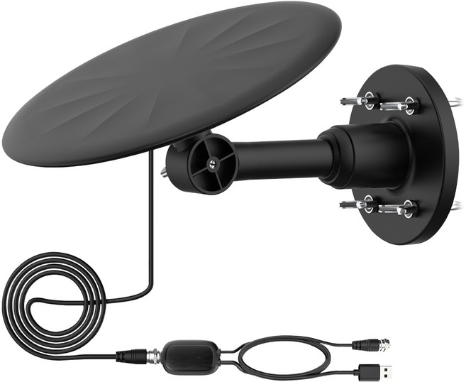 인네트워크 UHD/HD 지원 공중파 지상파 수신기 디지털TV 수신 실내용 캠핑용 DTV 지향성 실내외 안테나 10M, 1개, IN-ANTE10