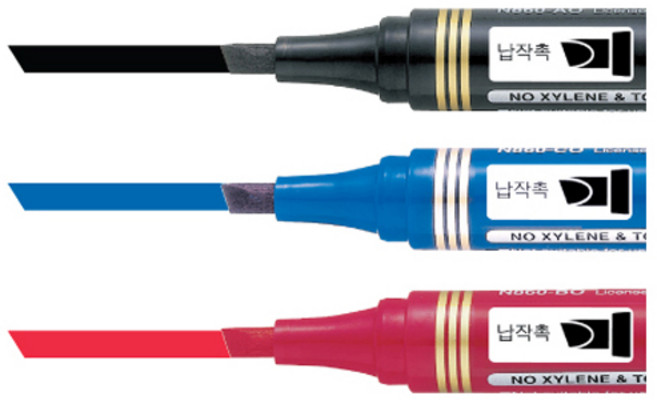 펜텔/유성마카 사각닙 (N860-A B C)- 흑색 적색 청색, 블랙, 1개