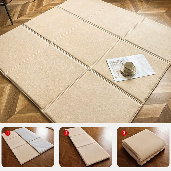 간편 수납 바닥매트 접이식 미끄럼방지 거실매트 포근한 침실 패드 다용도 러그