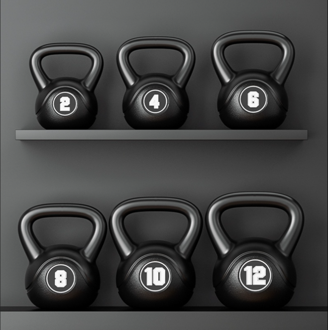 스윙 스쿼트 팔 홈짐 홈트 케틀벨 운동, 1개, 2kg, 블랙