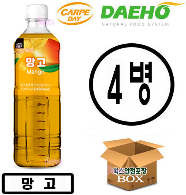 대호 까르페데이 망고 액상 1000ml, 4개, 1L
