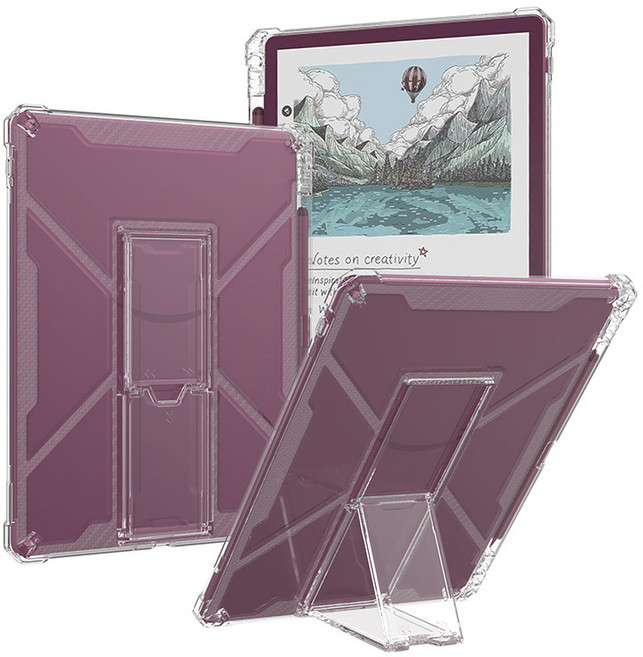 For Kindle Scribe Colorsoft (2025) 3rd Gen 11" eBook Clear TPU Back Cover Case with Rear Kickstand, 1개
