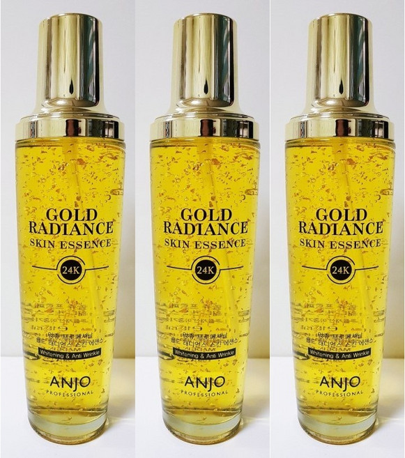 [ANJO] 앙쥬 24k 골드 래디언스 에센스 / 미백 주름개선 이중기능성, 12개, 150ml