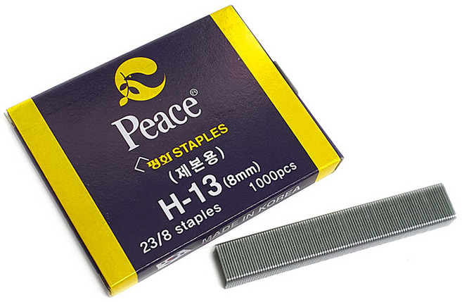 피스코리아 스테플 H-13 8mm 1000p, 8호침, 3개