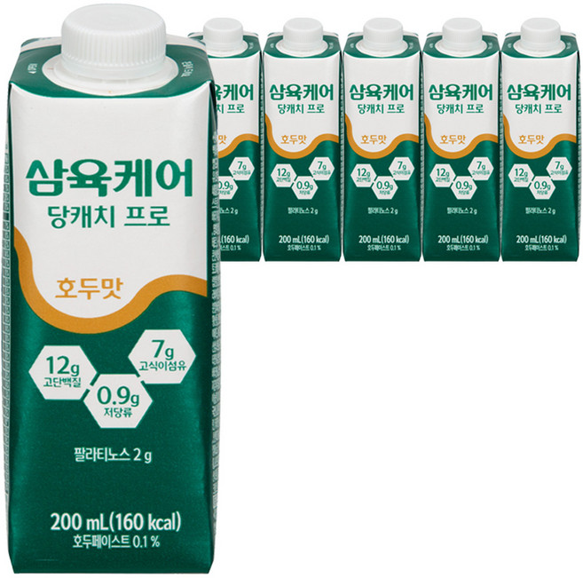 삼육케어 당캐치프로 당뇨식 호두맛, 6개, 200ml