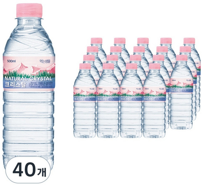 CRYSTAL 생수, 500ml, 40개