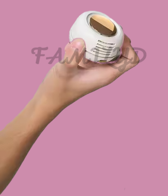 패밀리디 날개없는 손풍기 선풍기 팬 360도 USB 충전 미니 바디팬 저소음 휴대용 클립형 머리엉킴방지, 아이보리