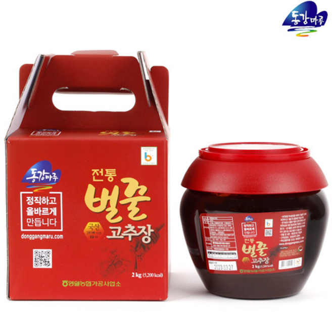 [영월농협 직송] 동강마루 전통 벌꿀고추장 2kg/PET, 1개, 2kg