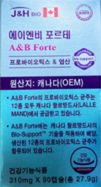 J&H BIO 제이앤에이치바이오 에이엔비포르테, 1박스, 90정