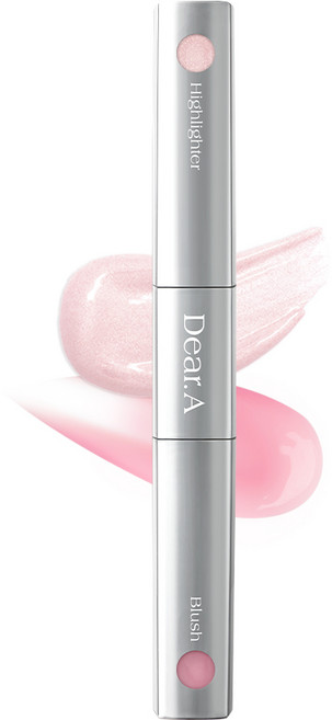 Dear.A 디어에이 블러쉬 앤 빔 듀얼스틱 하이라이터, 02 라일락 핑크 & 핑크 글로우, 02 라일락 핑크 & 핑크 글로우, 1개