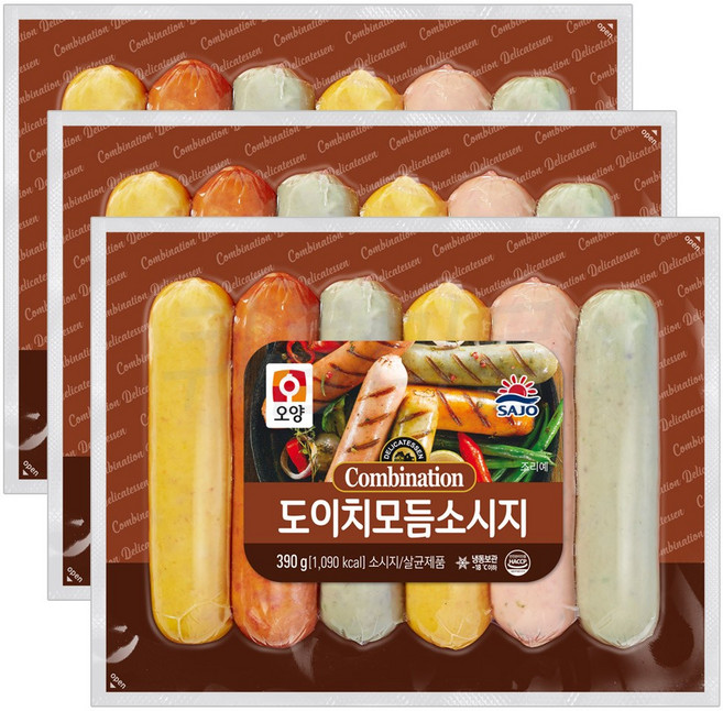 오양 도이치모듬소시지 390g 1개, 3개
