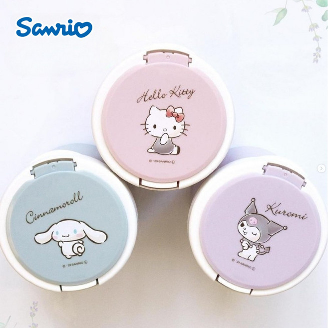 헬로키티 다용도 미니휴지통 면봉케이스 원터치 소품정리함 케이스 산리오 수납, 단일상품1, 1개