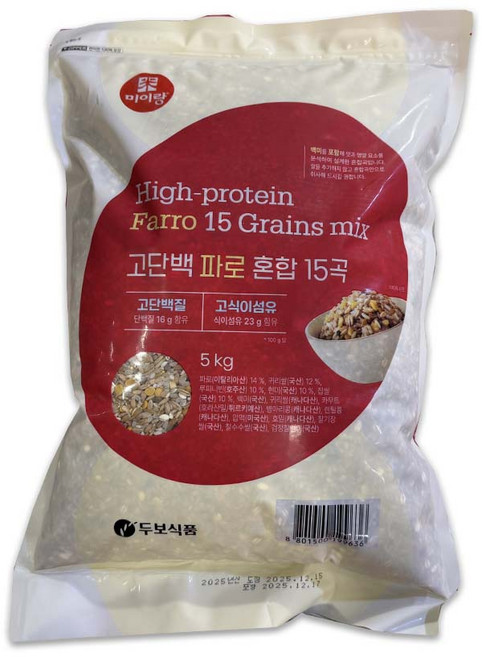 미이랑 파로 혼합곡 15곡 귀리 카무트, 5kg, 1개