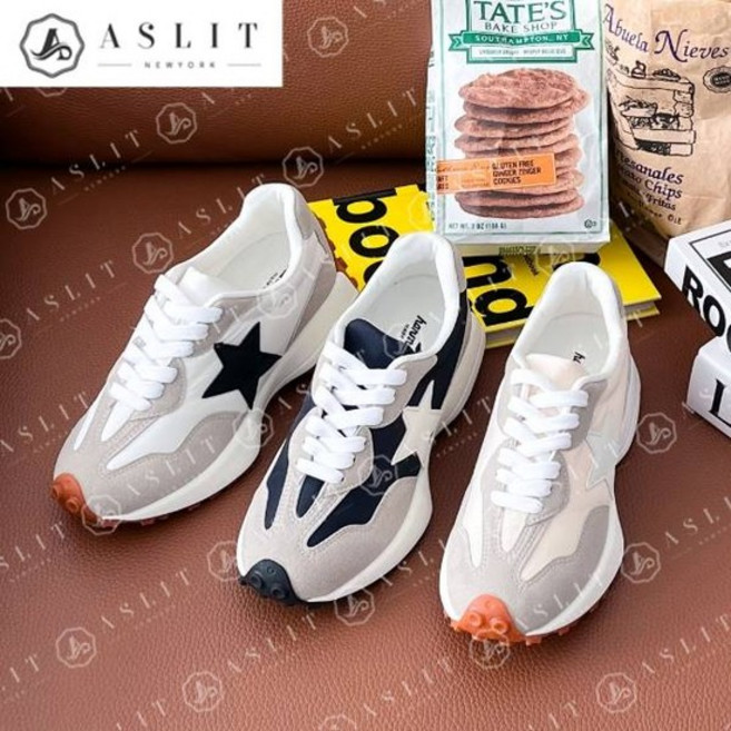 국내 생산 여성 별 스포티 스니커즈 운동화