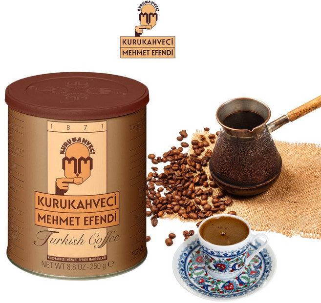 메흐메트 아펜디 터키 클래식 이브릭 커피 Mehmet Afendi Turkish Classic Ibrik Coffee, 2개, 250g