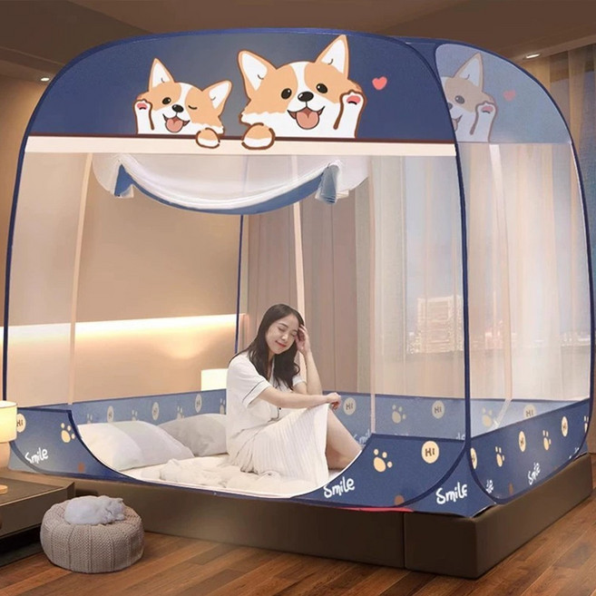 開春 防蚊蟲蒙古包蚊帳, 微笑柯基