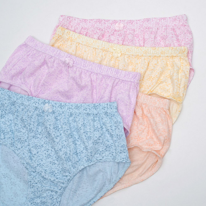 빅사이즈 부인용 여자 순면 삼각 팬티세트 맥시5매