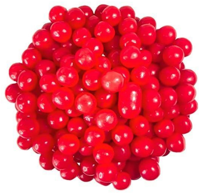 스낙커리 체리 사워즈 쫄깃한 캔디 볼 레드 타트 대량 2파운드, 1개